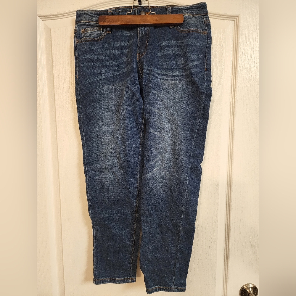 Fashion Nova Blue Skinny Jeans with Lived-In Wash